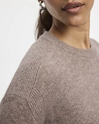 PlushSoft Crew-Neck Midi Sweater Dress