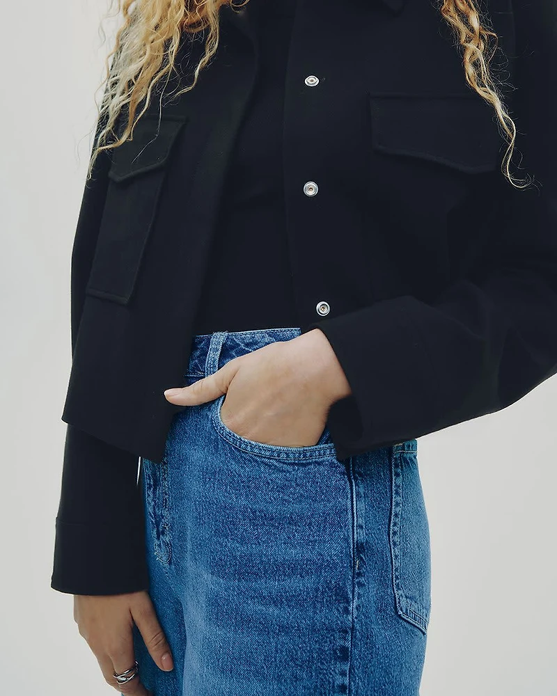 Jean à jambe fuselée et taille haute