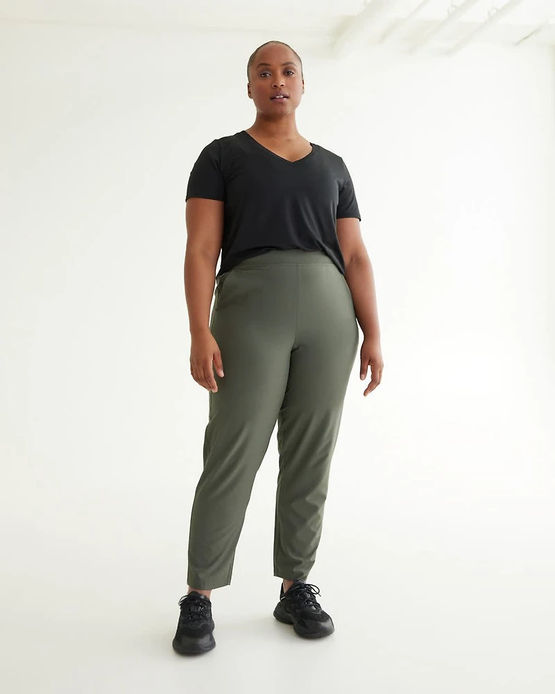 Slim-Leg Pant with Elastic Waistband