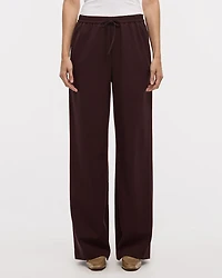 Wide-Leg High-Rise Pull-On Pant