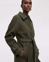 Manteau long avec ceinture