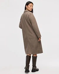 Long Coat with Two-Button Closure