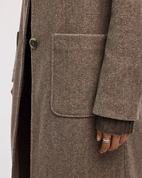 Long Coat with Two-Button Closure