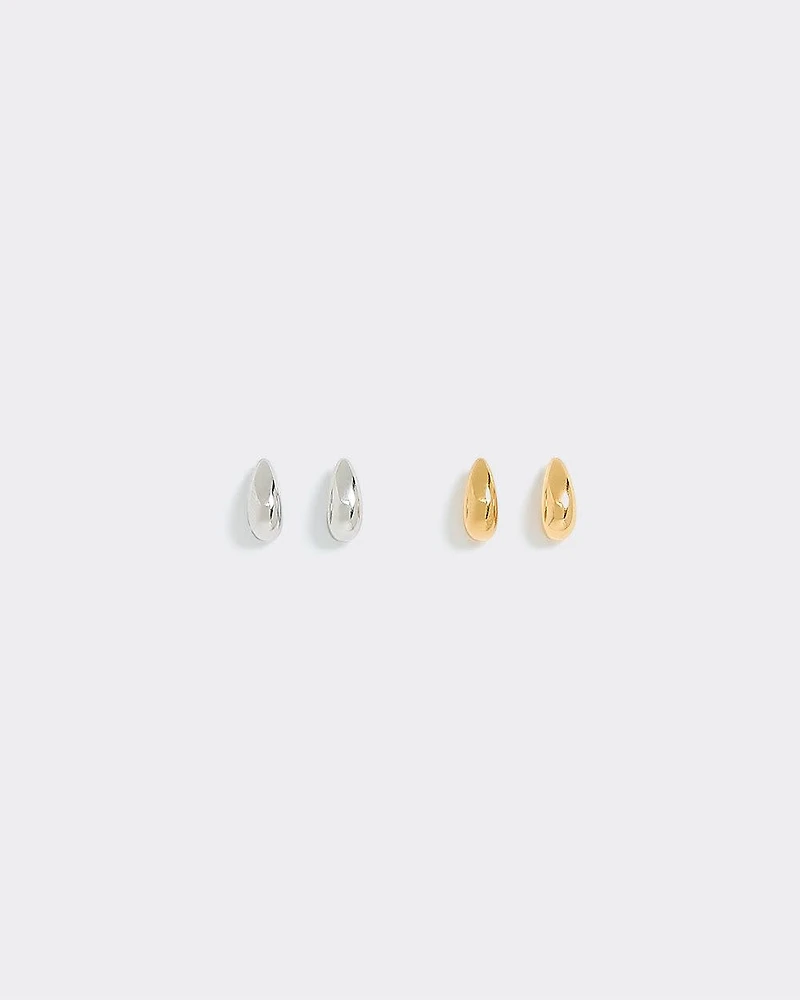 Stainless Steel Teardrop Earrings