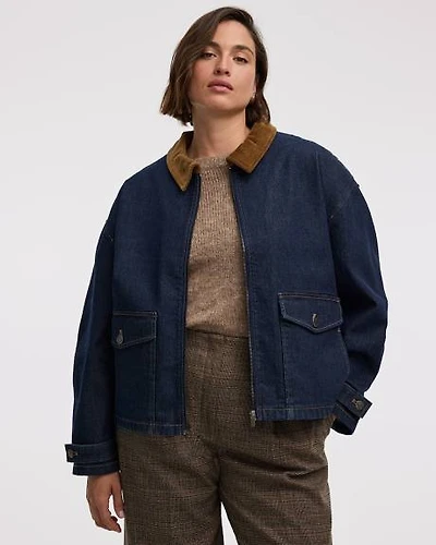 Veste style grange en denim