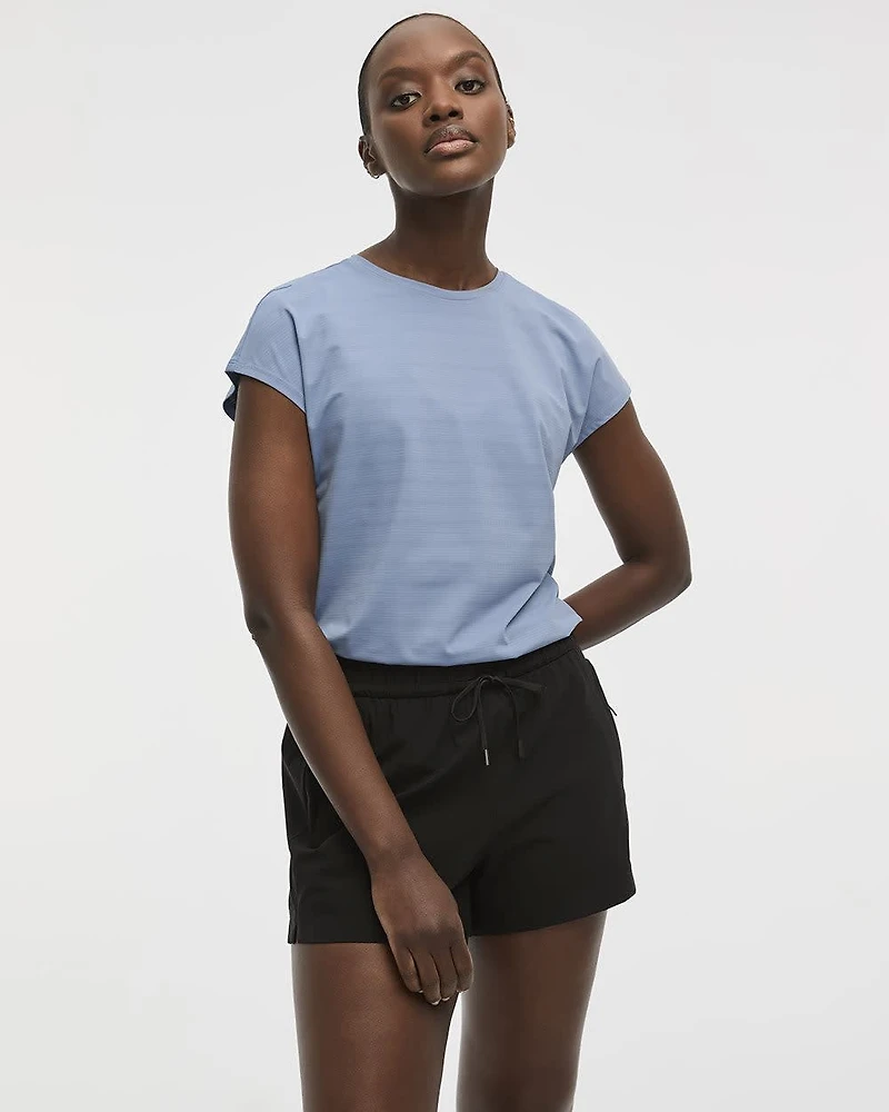 Extended-Sleeve Jacquard Tee