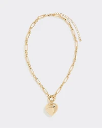 Short Necklace with Bubble Heart Pendant