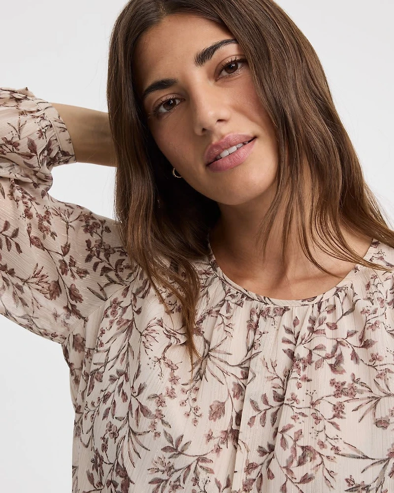 Blouse à manches longues avec ourlet bulle