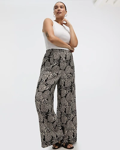 Pantalon à jambe large