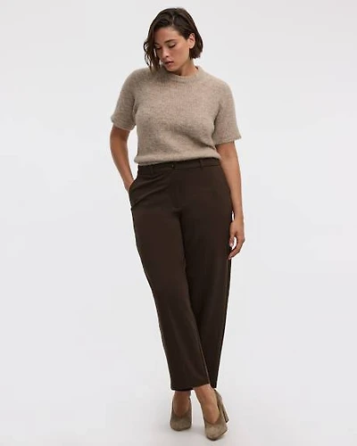 Pantalon taille mi-haute à jambe ballon