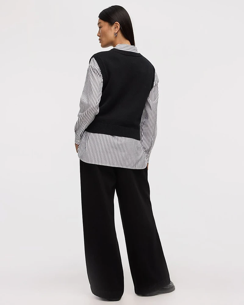 V-Neck Knit Vest