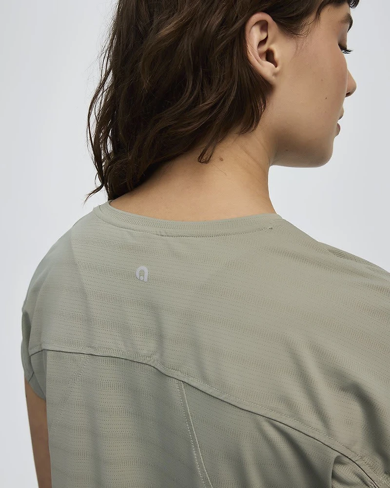 Extended-Sleeve Jacquard Tee