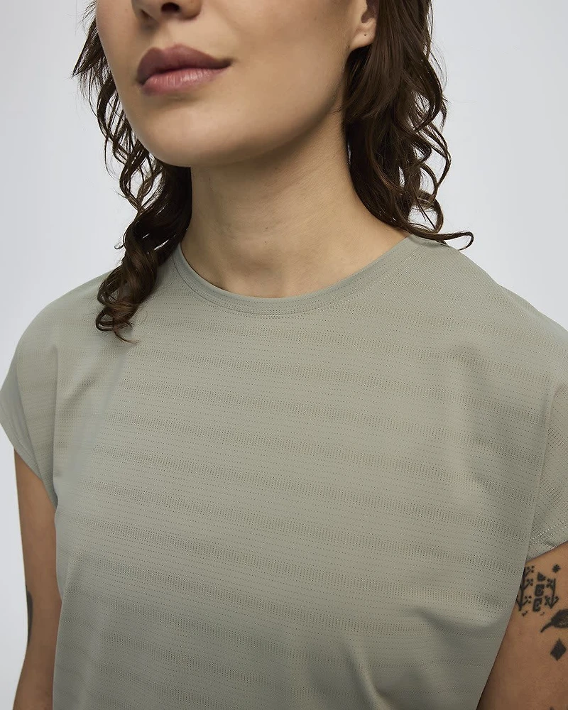Extended-Sleeve Jacquard Tee