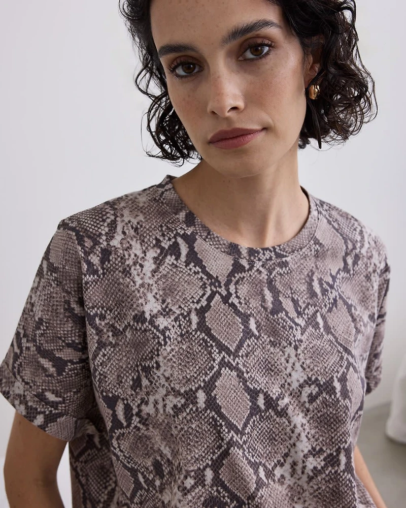 T-shirt à manches très courtes et col rond