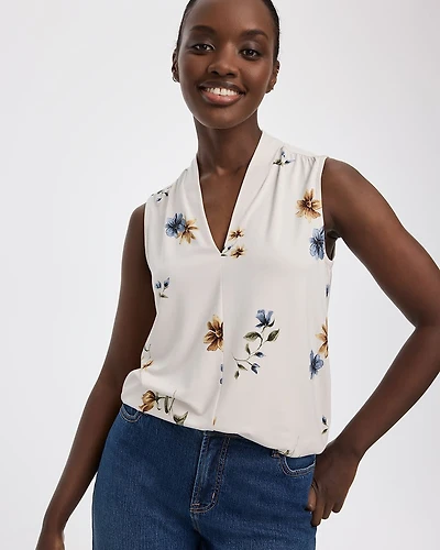 Sleeveless V-Neck Top