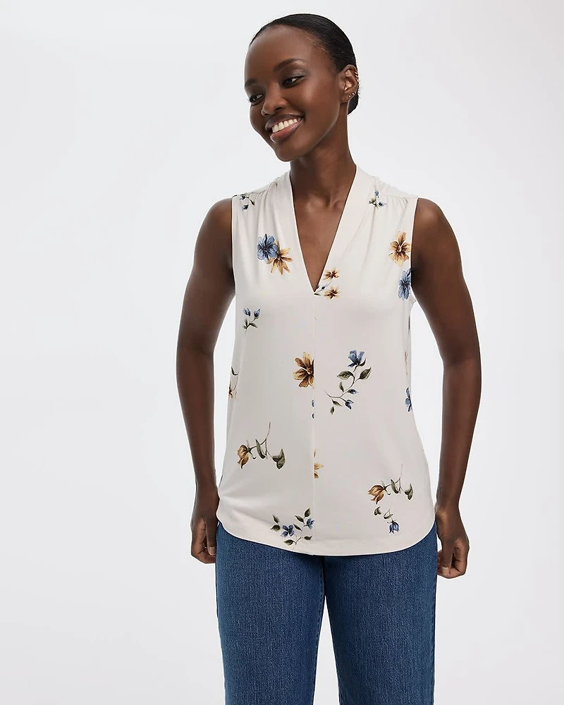 Sleeveless V-Neck Top