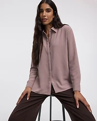 Long-Sleeve Buttoned-Down Blouse