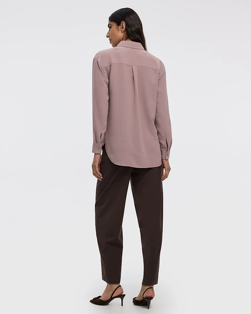 Long-Sleeve Buttoned-Down Blouse