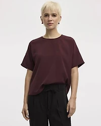 Blouse à col rond et manches courtes