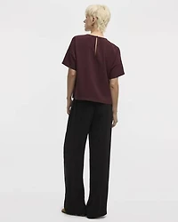 Blouse à col rond et manches courtes