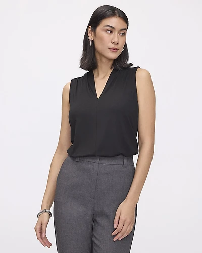 Sleeveless V-Neck Top