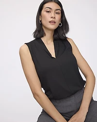 Sleeveless V-Neck Top