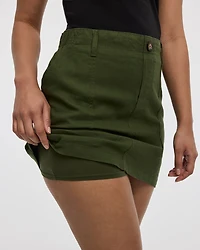 Linen-Blend Skort
