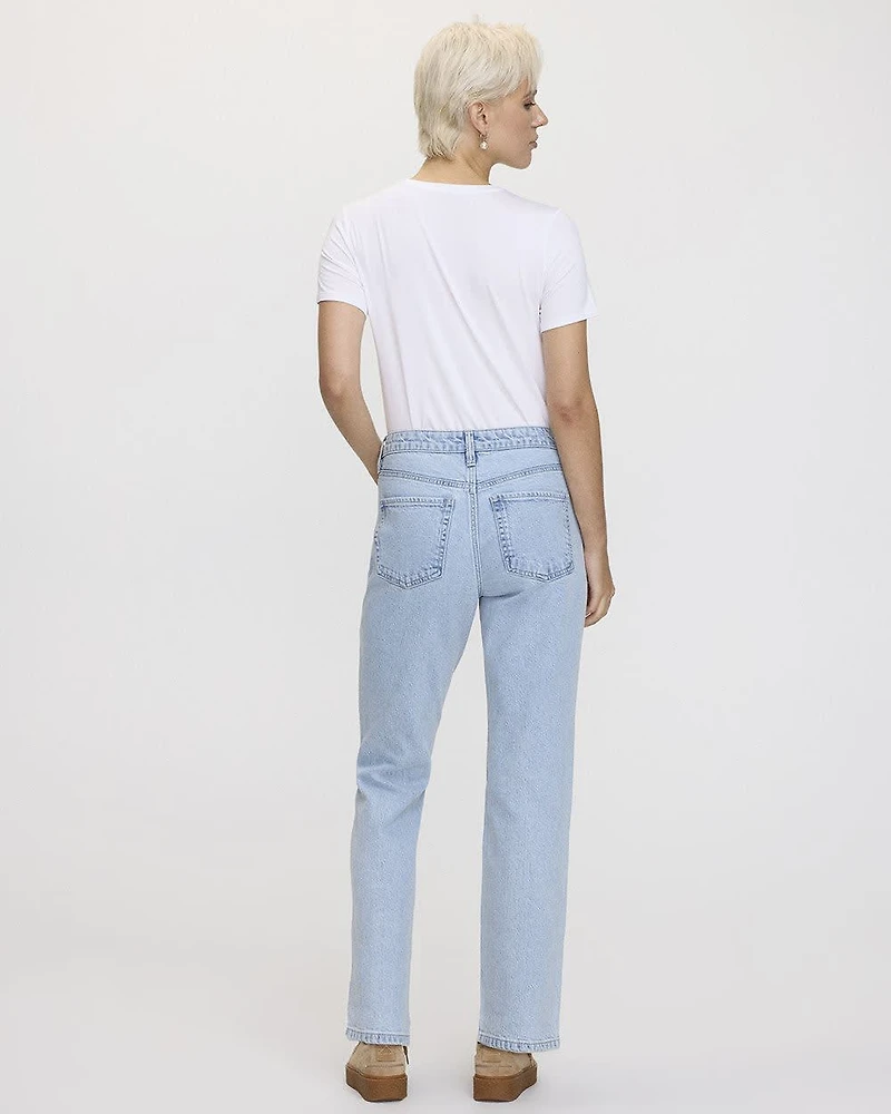 Straight-Leg Mid-Rise Jean
