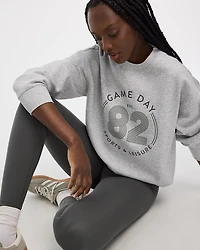 Fleece Crew-Neck Graphic Sweatshirt