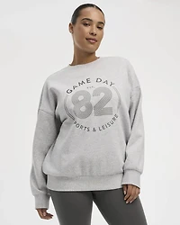 Fleece Crew-Neck Graphic Sweatshirt