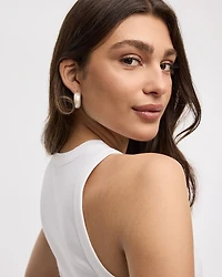 Camisole côtelée à col rond