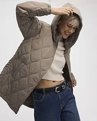 Manteau matelassé à capuchon amovible