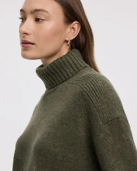 Pull à manches longues et col roulé