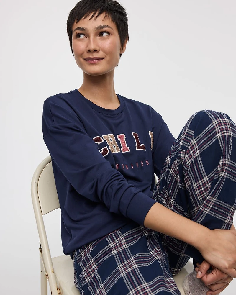 Long-Sleeve Crew-Neck Sweatshirt