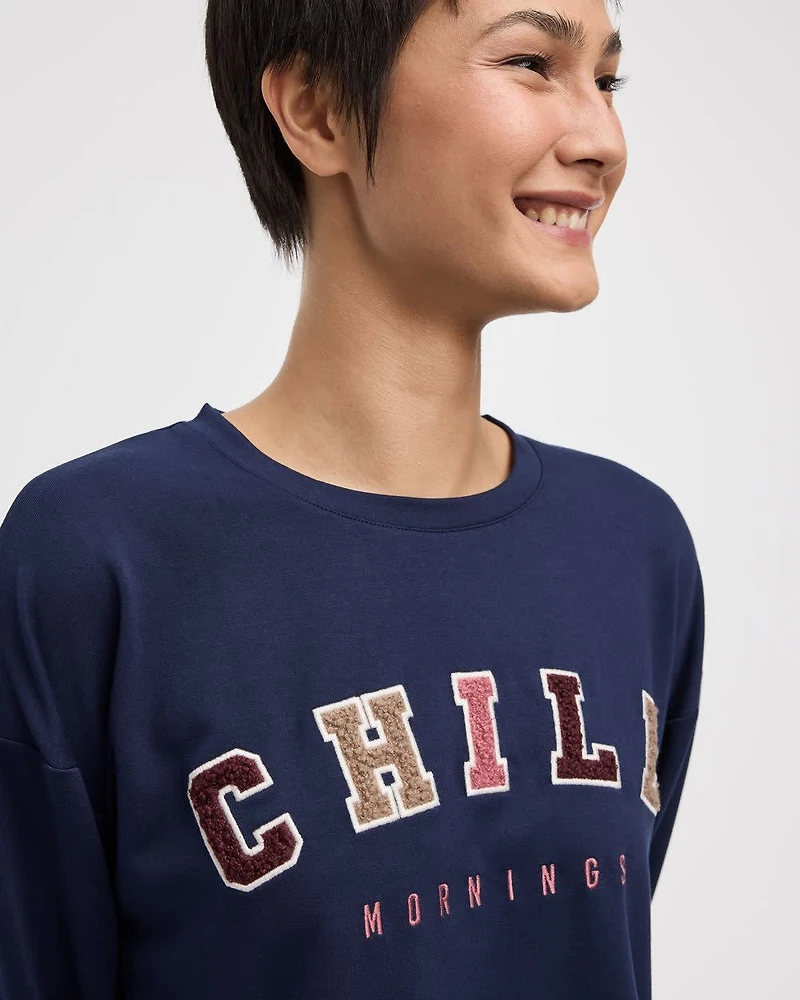Long-Sleeve Crew-Neck Sweatshirt