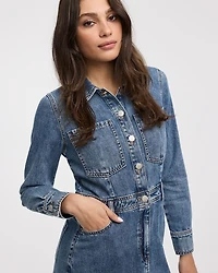 Midi Shirt Denim Dress