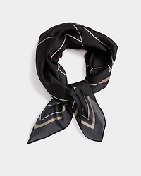 Square Scarf with Geometric Pattern