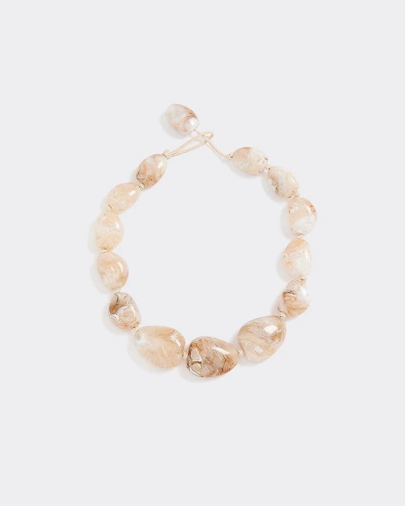Short Necklace with Acrylic Stones