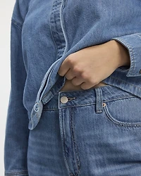 Jean à jambe large et taille haute