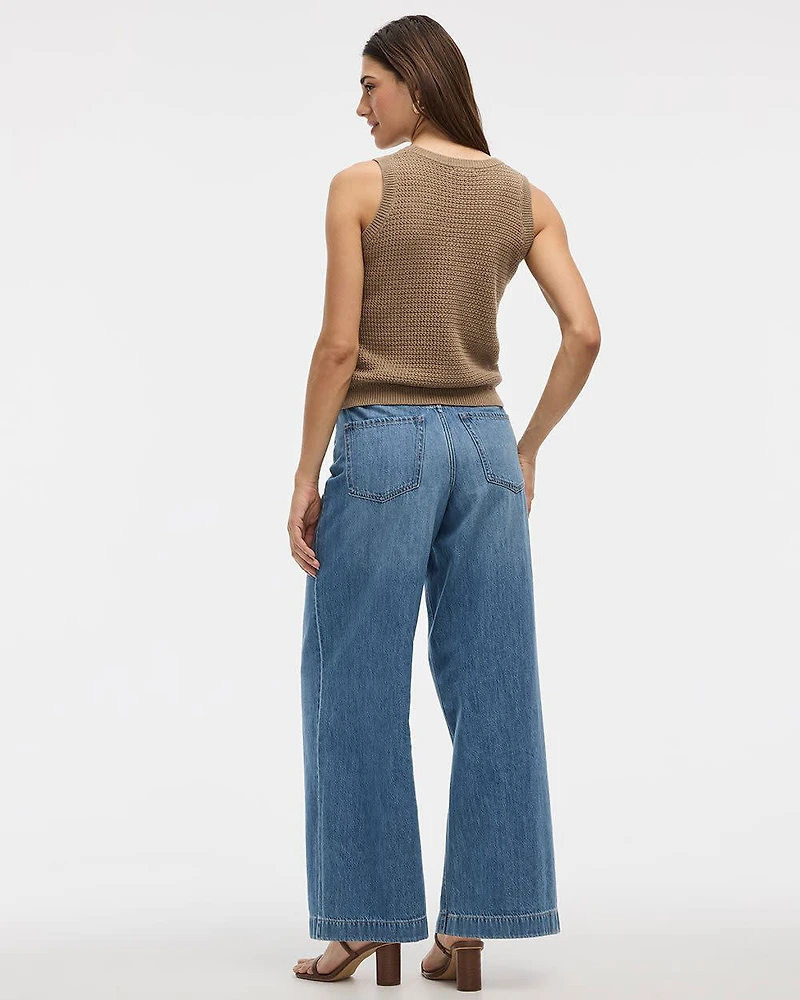 Crew-Neck Tank with Fancy Stitches