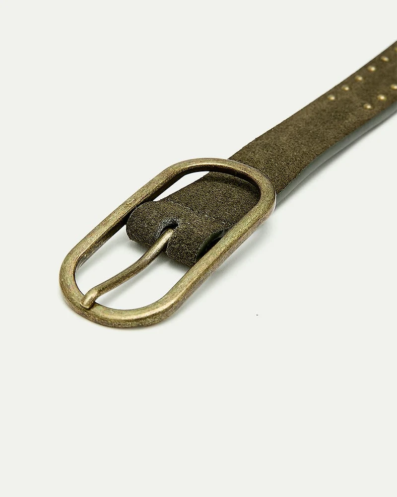 Suede Belt with Studs