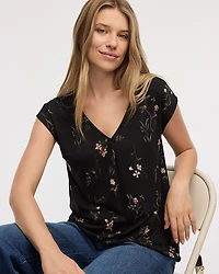 Extended-Sleeve V-Neck Tunic