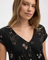 Extended-Sleeve V-Neck Tunic