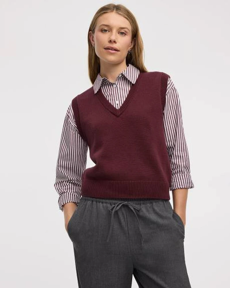 Débardeur en tricot à col V