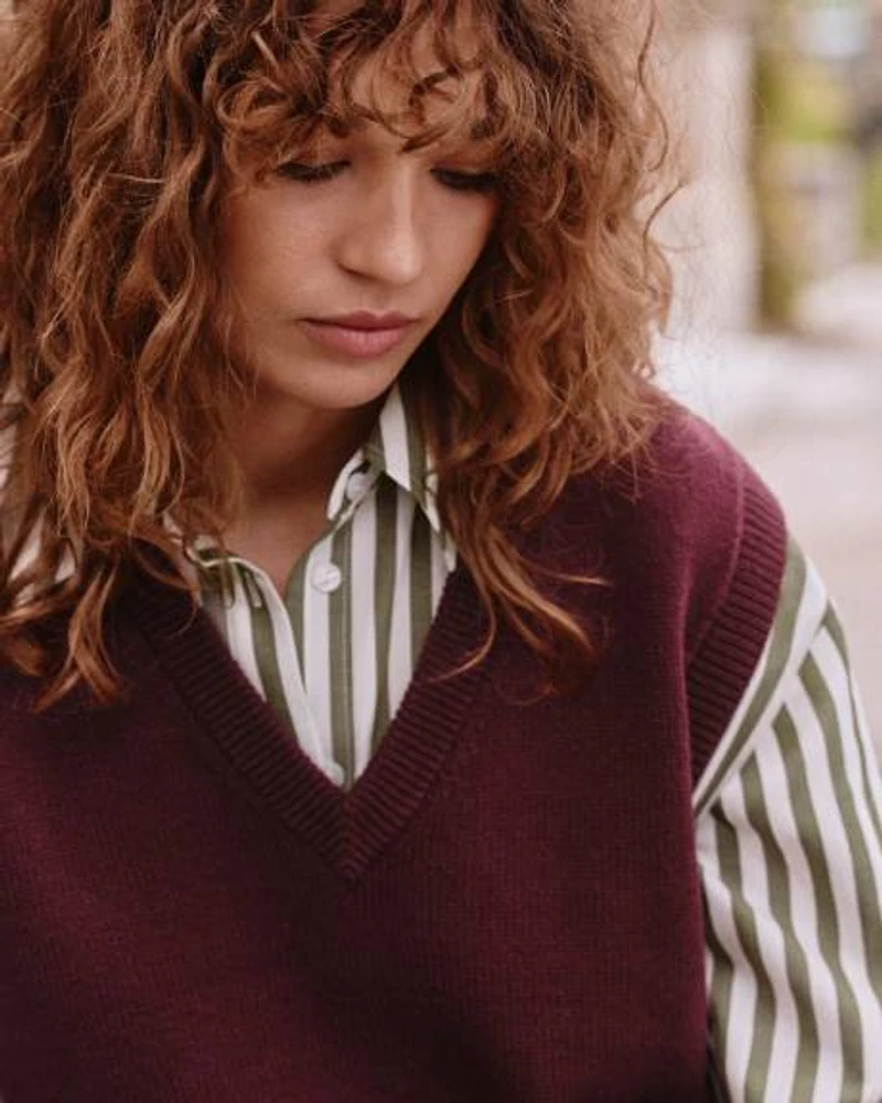 Débardeur en tricot à col V