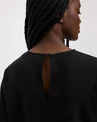 Short-Sleeve Crew-Neck Blouse