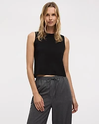 Sleeveless Crew-Neck Top