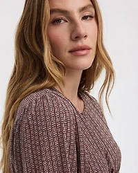 Blouse à manches longues et col rond