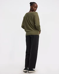 Merino-Blend Long-Sleeve Boat-Neck Sweater