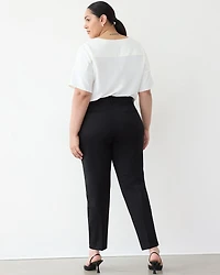 Pantalon à taille haute et jambe étroite